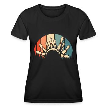 Bowling Bowlen Bowler - Frauen Funktions-T-Shirt - Schwarz - Vorne - AI Model Female 172 light (172cm)