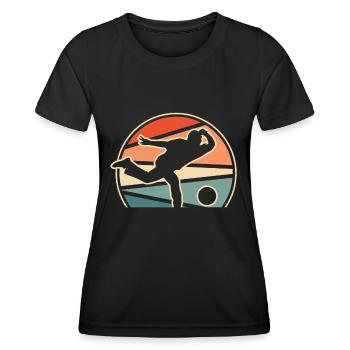 Bowling Bowlen Bowler - Frauen Funktions-T-Shirt - Schwarz - Vorne - AI Model Female 172 light (172cm)