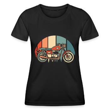 Moto Motard Motard - T-shirt sport Femme - noir - Devant - AI Model Female 172 light (172cm)