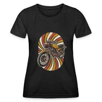 Moto Motard Motard - T-shirt sport Femme - noir - Devant - AI Model Female 172 light (172cm)