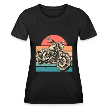 Moto Motard Motard - T-shirt sport Femme - noir - Devant - AI Model Female 172 light (172cm)