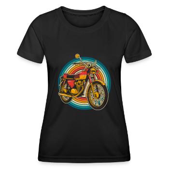 Moto Motard Motard - T-shirt sport Femme - noir - Devant - AI Model Female 172 light (172cm)