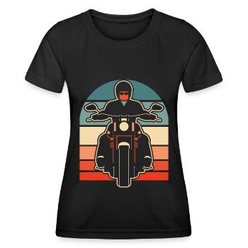 Moto Motard Motard - T-shirt sport Femme - noir - Devant - AI Model Female 172 light (172cm)
