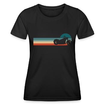 Moto Motard Motard - T-shirt sport Femme - noir - Devant - AI Model Female 172 light (172cm)