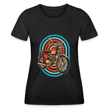 Moto Motard Motard - T-shirt sport Femme - noir - Devant - AI Model Female 172 light (172cm)