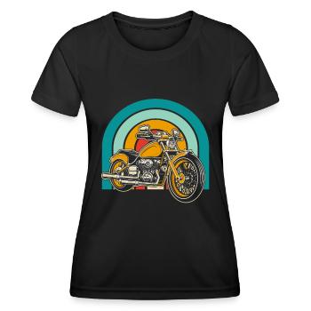Moto Motard Motard - T-shirt sport Femme - noir - Devant - AI Model Female 172 light (172cm)