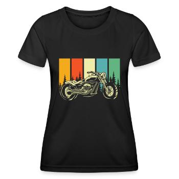 Moto Motard Motard - T-shirt sport Femme - noir - Devant - AI Model Female 172 light (172cm)