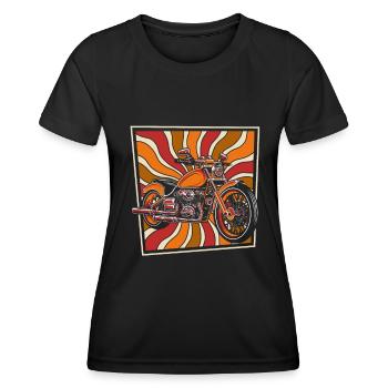 Moto Motard Motard - T-shirt sport Femme - noir - Devant - AI Model Female 172 light (172cm)