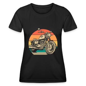 Moto Motard Motard - T-shirt sport Femme - noir - Devant - AI Model Female 172 light (172cm)