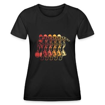 Bowling Bowlen Bowler - Frauen Funktions-T-Shirt - Schwarz - Vorne - AI Model Female 172 light (172cm)