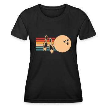Bowling Bowlen Bowler - Frauen Funktions-T-Shirt - Schwarz - Vorne - AI Model Female 172 light (172cm)