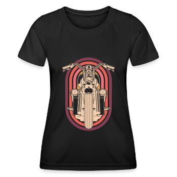 Moto Motard Motard - T-shirt sport Femme - noir - Devant - AI Model Female 172 light (172cm)