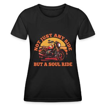 Moto Motard Motard - T-shirt sport Femme - noir - Devant - AI Model Female 172 light (172cm)