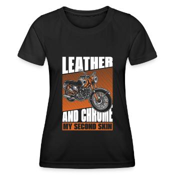 Moto Motard Motard - T-shirt sport Femme - noir - Devant - AI Model Female 172 light (172cm)