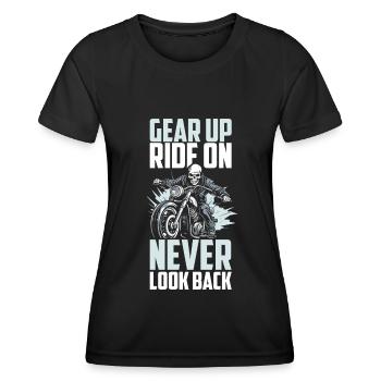 Moto Motard Motard - T-shirt sport Femme - noir - Devant - AI Model Female 172 light (172cm)