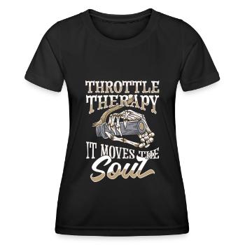 Moto Motard Motard - T-shirt sport Femme - noir - Devant - AI Model Female 172 light (172cm)
