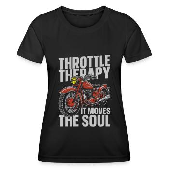 Moto Motard Motard - T-shirt sport Femme - noir - Devant - AI Model Female 172 light (172cm)