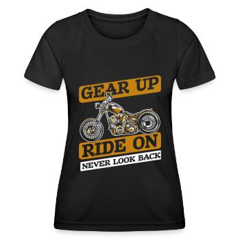 Moto Motard Motard - T-shirt sport Femme - noir - Devant - AI Model Female 172 light (172cm)