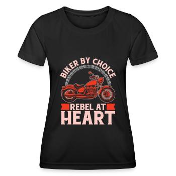 Moto Motard Motard - T-shirt sport Femme - noir - Devant - AI Model Female 172 light (172cm)