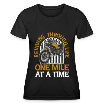 Moto Motard Motard - T-shirt sport Femme - noir - Devant - AI Model Female 172 light (172cm)