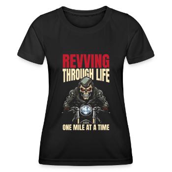 Moto Motard Motard - T-shirt sport Femme - noir - Devant - AI Model Female 172 light (172cm)