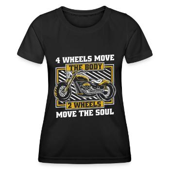 Moto Motard Motard - T-shirt sport Femme - noir - Devant - AI Model Female 172 light (172cm)