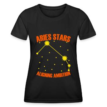 Widder Astrologie - Frauen Funktions-T-Shirt - Schwarz - Vorne - AI Model Female 172 light (172cm)