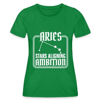 Aries Zodiac Sign - Women's Functional T-Shirt - kelly green - Front - AI Model Female 172 dark (172cm)