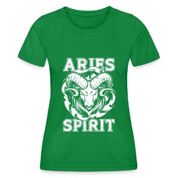 de feu Bélier - T-shirt sport Femme - vert - Devant - AI Model Female 172 dark (172cm)
