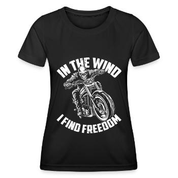 Moto Motard Motard - T-shirt sport Femme - noir - Devant - AI Model Female 172 light (172cm)