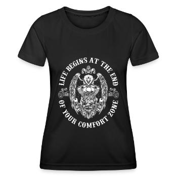 Moto Motard Motard - T-shirt sport Femme - noir - Devant - AI Model Female 172 light (172cm)