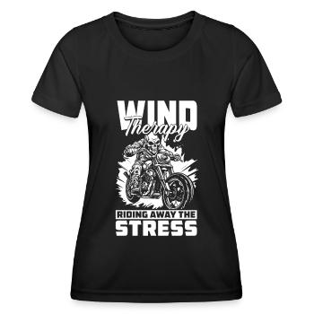 Moto Motard Motard - T-shirt sport Femme - noir - Devant - AI Model Female 172 light (172cm)