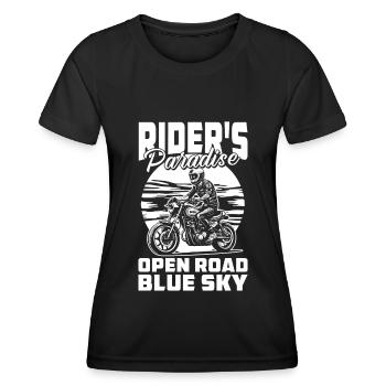 Moto Motard Motard - T-shirt sport Femme - noir - Devant - AI Model Female 172 light (172cm)