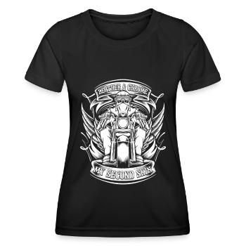 Moto Motard Motard - T-shirt sport Femme - noir - Devant - AI Model Female 172 light (172cm)