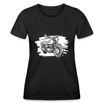 Moto Motard Motard - T-shirt sport Femme - noir - Devant - AI Model Female 172 light (172cm)