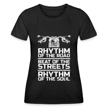 Moto Motard Motard - T-shirt sport Femme - noir - Devant - AI Model Female 172 light (172cm)