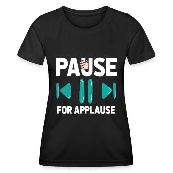 Gamer Gaming Game Pause - Women's Functional T-Shirt - black - Front - AI Model Female 172 light (172cm)