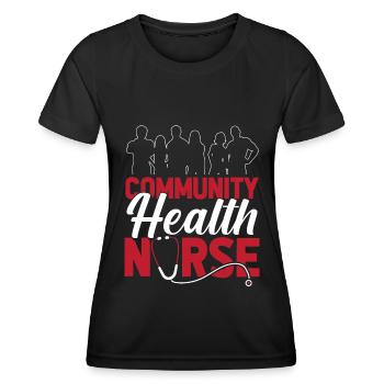 Krankenschwester Menschen Community Health Nurse - Frauen Funktions-T-Shirt - Schwarz - Vorne - AI Model Female 172 light (172cm)