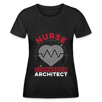 Krankenschwester Entwurf - Frauen Funktions-T-Shirt - Schwarz - Vorne - AI Model Female 172 light (172cm)