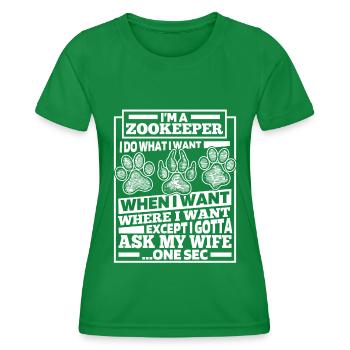 Gardien de zoo Gardien de zoo - T-shirt sport Femme - vert - Devant - AI Model Female 172 dark (172cm)