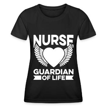 Krankenschwester Engel Spirituell - Frauen Funktions-T-Shirt - Schwarz - Vorne - AI Model Female 172 light (172cm)