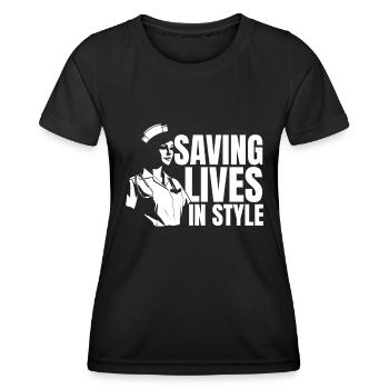 Nurse Fashion - Women's Functional T-Shirt - black - Front - AI Model Female 172 light (172cm)
