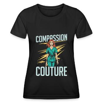 Krankenschwester Mode - Frauen Funktions-T-Shirt - Schwarz - Vorne - AI Model Female 172 light (172cm)