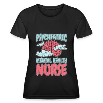 Krankenschwester Psychische Gesundheit - Frauen Funktions-T-Shirt - Schwarz - Vorne - AI Model Female 172 light (172cm)