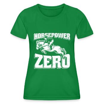Horse Equestrian Sports - Women's Functional T-Shirt - kelly green - Front - AI Model Female 172 dark (172cm)