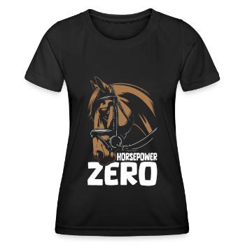 Horse Equestrian Sports - Women's Functional T-Shirt - black - Front - AI Model Female 172 light (172cm)