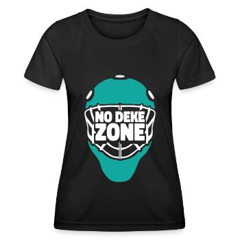 Eishockey Torwart Torwart - Frauen Funktions-T-Shirt - Schwarz - Vorne - AI Model Female 172 light (172cm)