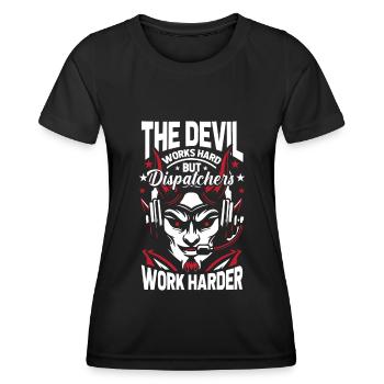 Notruf Leitstelle Einsatzzentrale - Frauen Funktions-T-Shirt - Schwarz - Vorne - AI Model Female 172 light (172cm)