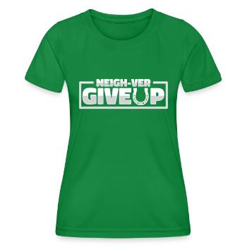 Cheval Équestre Motivant - T-shirt sport Femme - vert - Devant - AI Model Female 172 dark (172cm)