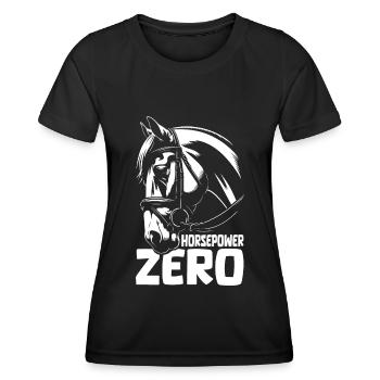 Pferd Reitsport - Frauen Funktions-T-Shirt - Schwarz - Vorne - AI Model Female 172 light (172cm)